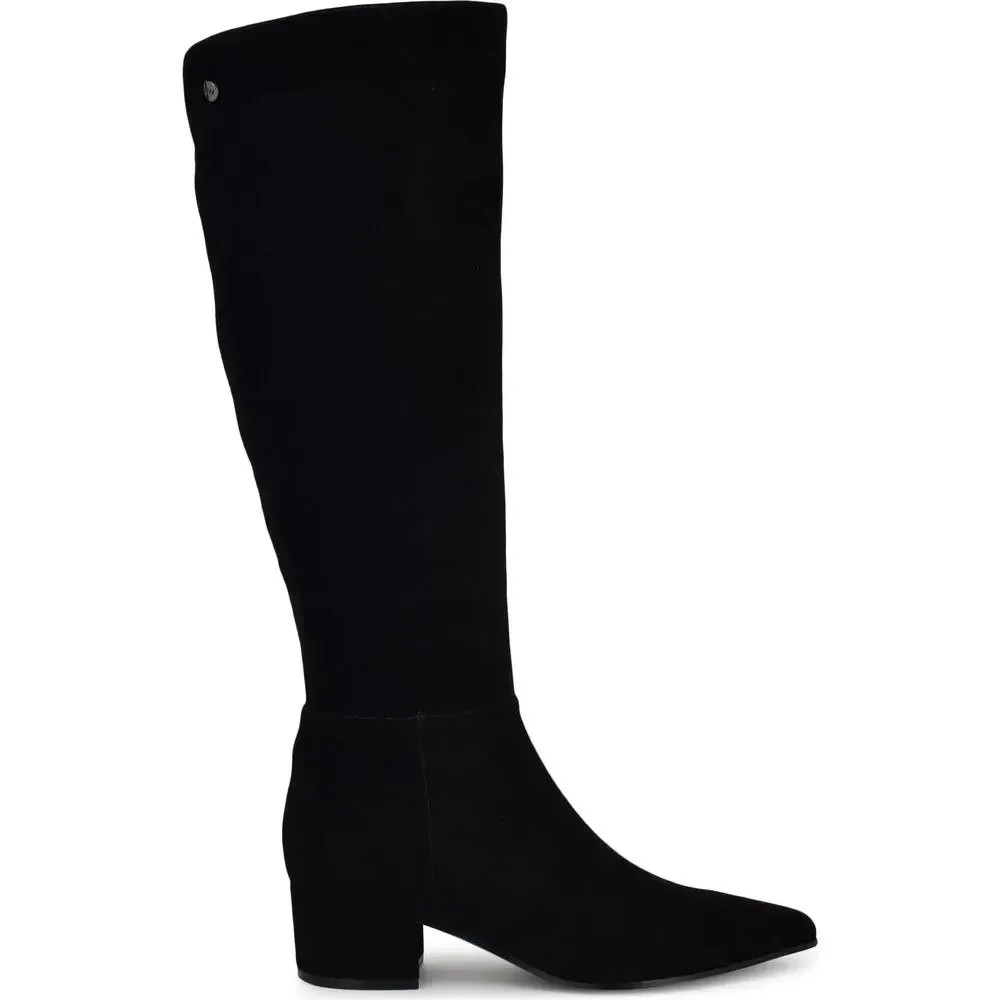 Nine West Women's Morgin Black Leather Boots Size 6 WC MSRP $249